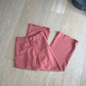 Salmon knit sweater lounge pants - size Large
